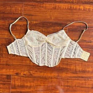 Urban Outfitters Cream Lace Bra